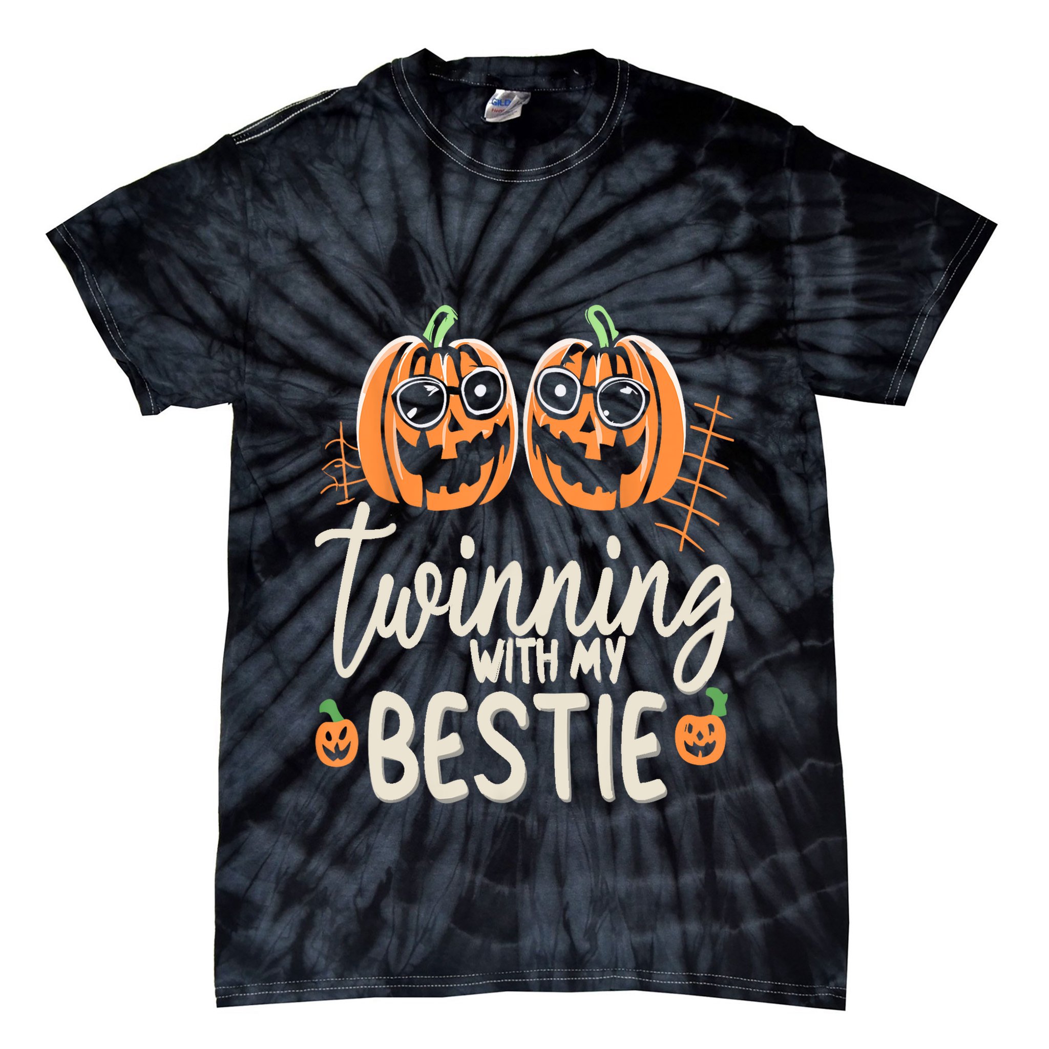 Twinning With My Bestie Spirit Week Twin Day Best Friend 70s Tie-Dye T-Shirt