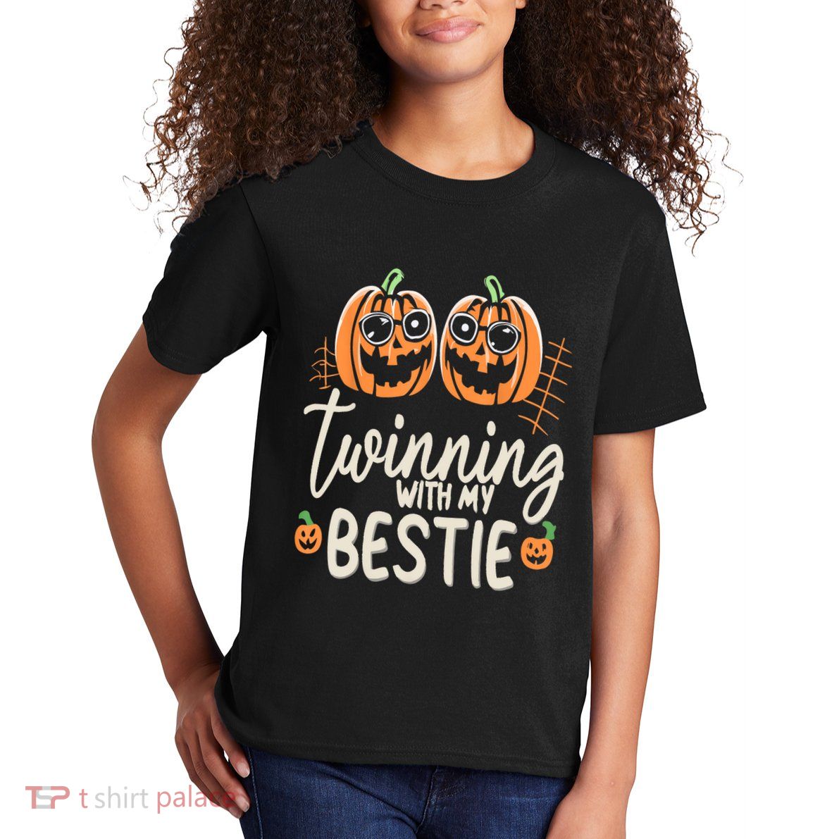 Twinning With My Bestie Spirit Week Twin Day Best Friend 70s Kids T-Shirt
