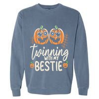 Twinning With My Bestie Spirit Week Twin Day Best Friend 70s Garment-Dyed Sweatshirt