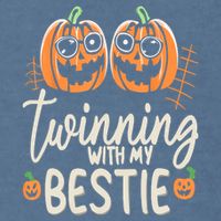 Twinning With My Bestie Spirit Week Twin Day Best Friend 70s Garment-Dyed Sweatshirt