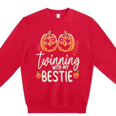 Twinning With My Bestie Spirit Week Twin Day Best Friend 70s Premium Crewneck Sweatshirt