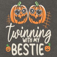 Twinning With My Bestie Spirit Week Twin Day Best Friend 70s Cotton Canvas Backpack