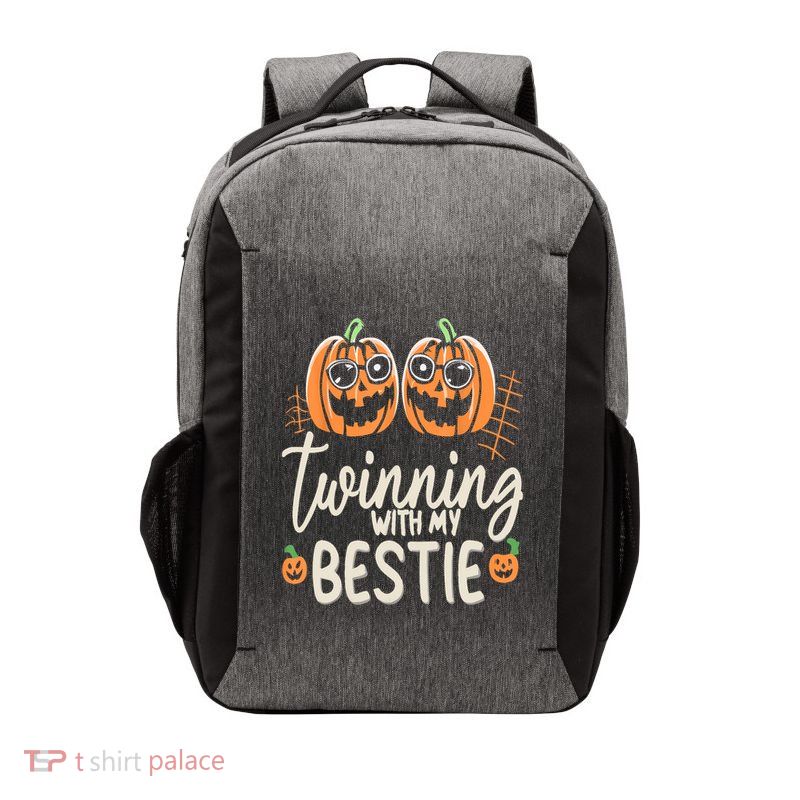 Twinning With My Bestie Spirit Week Twin Day Best Friend 70s Vector Backpack