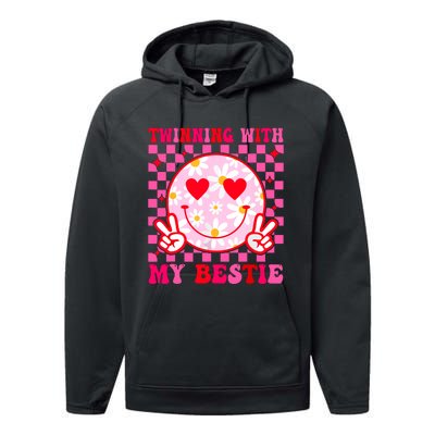 Twinning With My Bestie Matching Best Friend Bff Twins Day Performance Fleece Hoodie