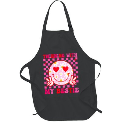 Twinning With My Bestie Matching Best Friend Bff Twins Day Full-Length Apron With Pockets