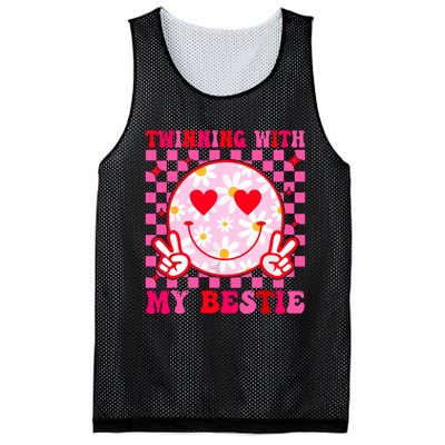 Twinning With My Bestie Matching Best Friend Bff Twins Day Mesh Reversible Basketball Jersey Tank