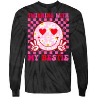 Twinning With My Bestie Matching Best Friend Bff Twins Day Tie-Dye Long Sleeve Shirt