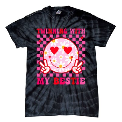 Twinning With My Bestie Matching Best Friend Bff Twins Day Tie-Dye T-Shirt