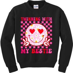 Twinning With My Bestie Matching Best Friend Bff Twins Day Kids Sweatshirt