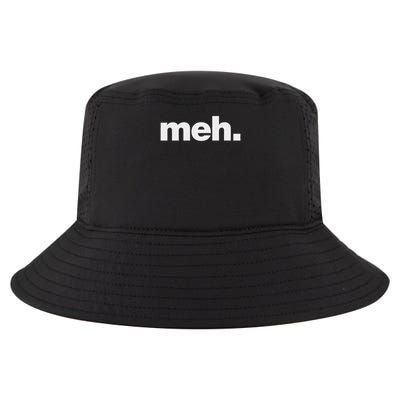 The Word Meh A Deadpan Design That Says Meh Cool Comfort Performance Bucket Hat