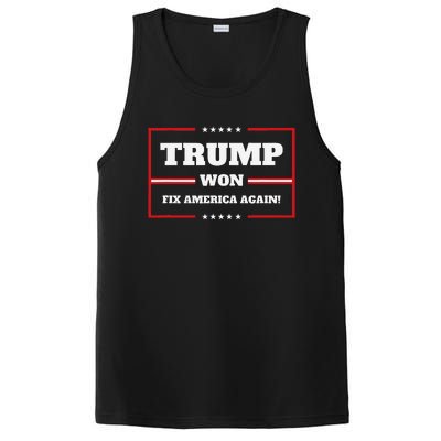 Trump Won Maga Sequel Trump Winner 2024 Fix America Again PosiCharge Competitor Tank