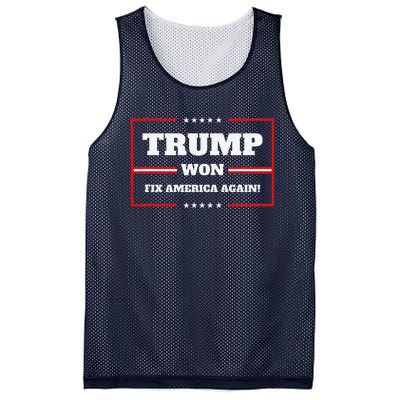 Trump Won Maga Sequel Trump Winner 2024 Fix America Again Mesh Reversible Basketball Jersey Tank