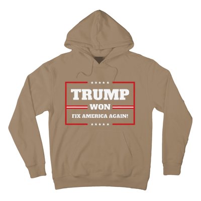 Trump Won Maga Sequel Trump Winner 2024 Fix America Again Hoodie