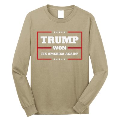 Trump Won Maga Sequel Trump Winner 2024 Fix America Again Long Sleeve Shirt