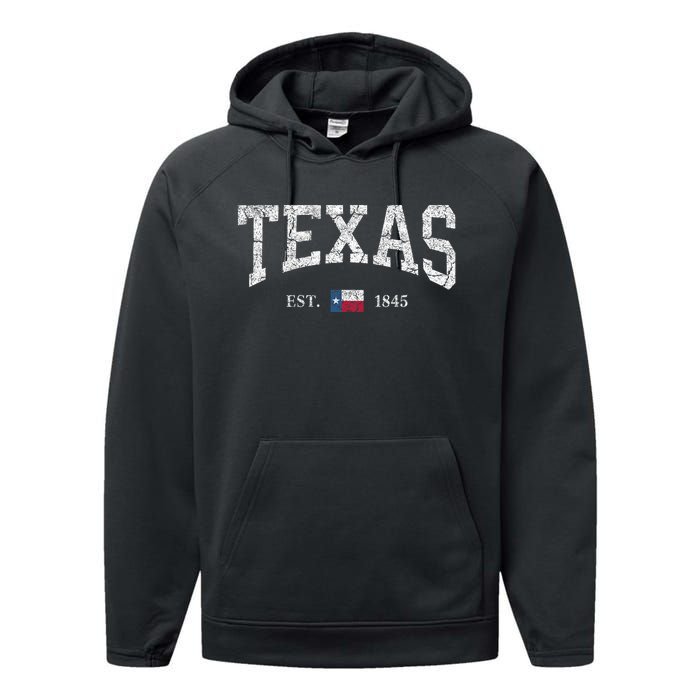 Texas Women Men Kids Texas State Flag Distressed Performance Fleece Hoodie