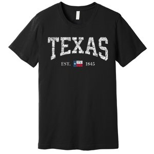 Texas Women Men Kids Texas State Flag Distressed Premium T-Shirt