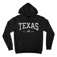 Texas Women Men Kids Texas State Flag Distressed Tall Hoodie