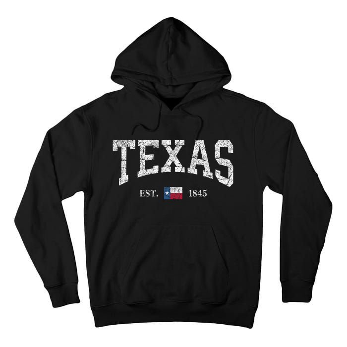 Texas Women Men Kids Texas State Flag Distressed Tall Hoodie