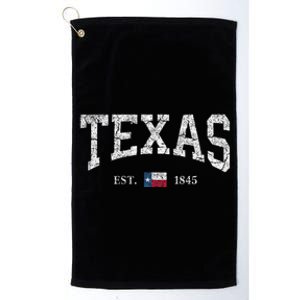 Texas Women Men Kids Texas State Flag Distressed Platinum Collection Golf Towel