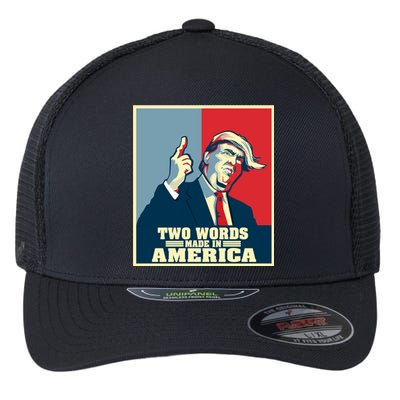 Two Words Made In America Flexfit Unipanel Trucker Cap