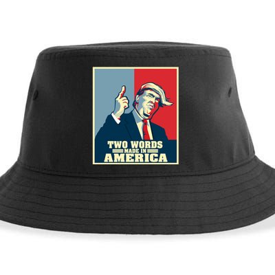 Two Words Made In America Sustainable Bucket Hat