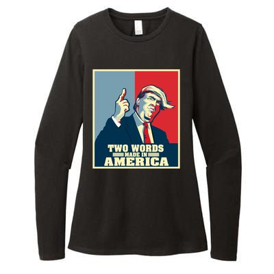 Two Words Made In America Womens CVC Long Sleeve Shirt