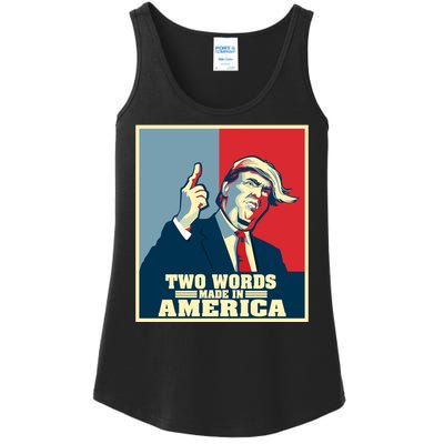 Two Words Made In America Ladies Essential Tank