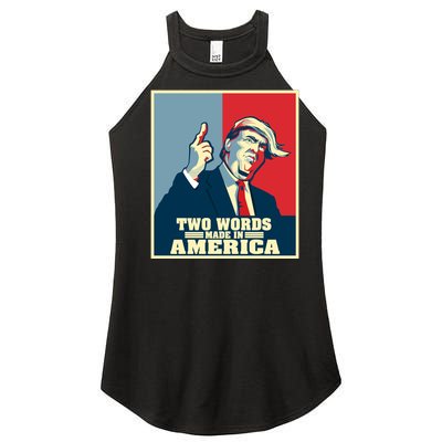 Two Words Made In America Women’s Perfect Tri Rocker Tank