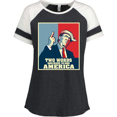 Two Words Made In America Enza Ladies Jersey Colorblock Tee