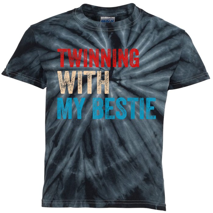 Twinning With My Bestie Boy Spirit Week Twin Day Best Friend Kids Tie-Dye T-Shirt