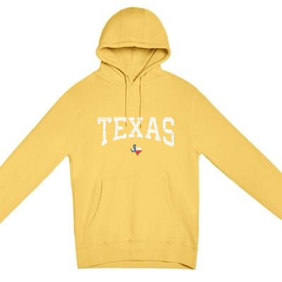 Texas Women Men Kids Texas State Map Flag Distressed Premium Pullover Hoodie