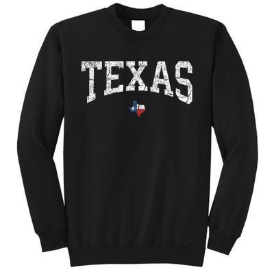 Texas Women Men Kids Texas State Map Flag Distressed Sweatshirt