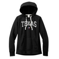 Texas Women Men Kids Texas State Map Flag Distressed Women's Fleece Hoodie