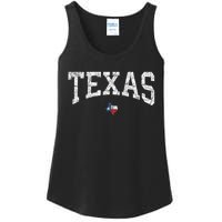 Texas Women Men Kids Texas State Map Flag Distressed Ladies Essential Tank