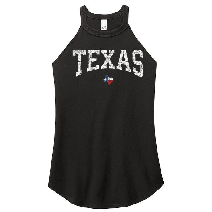 Texas Women Men Kids Texas State Map Flag Distressed Women's Perfect Tri Rocker Tank