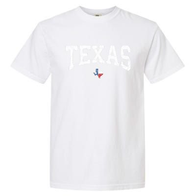 Texas Women Men Kids Texas State Map Flag Distressed Garment-Dyed Heavyweight T-Shirt