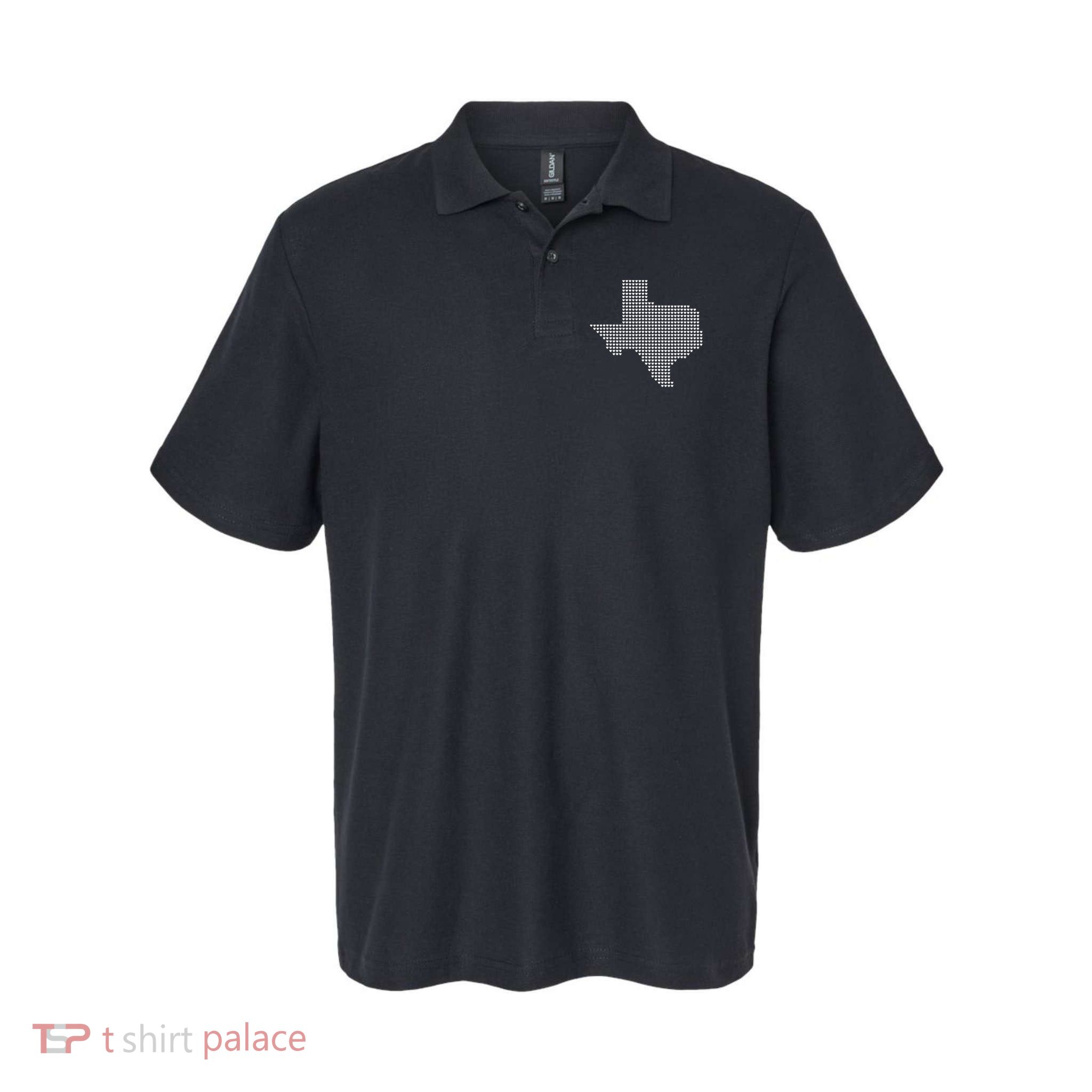Texas Women Men Kids Texas State Map Made Of Hearts Polo