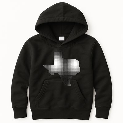 Texas Women Men Kids Texas State Map Made Of Hearts Kids Hoodie