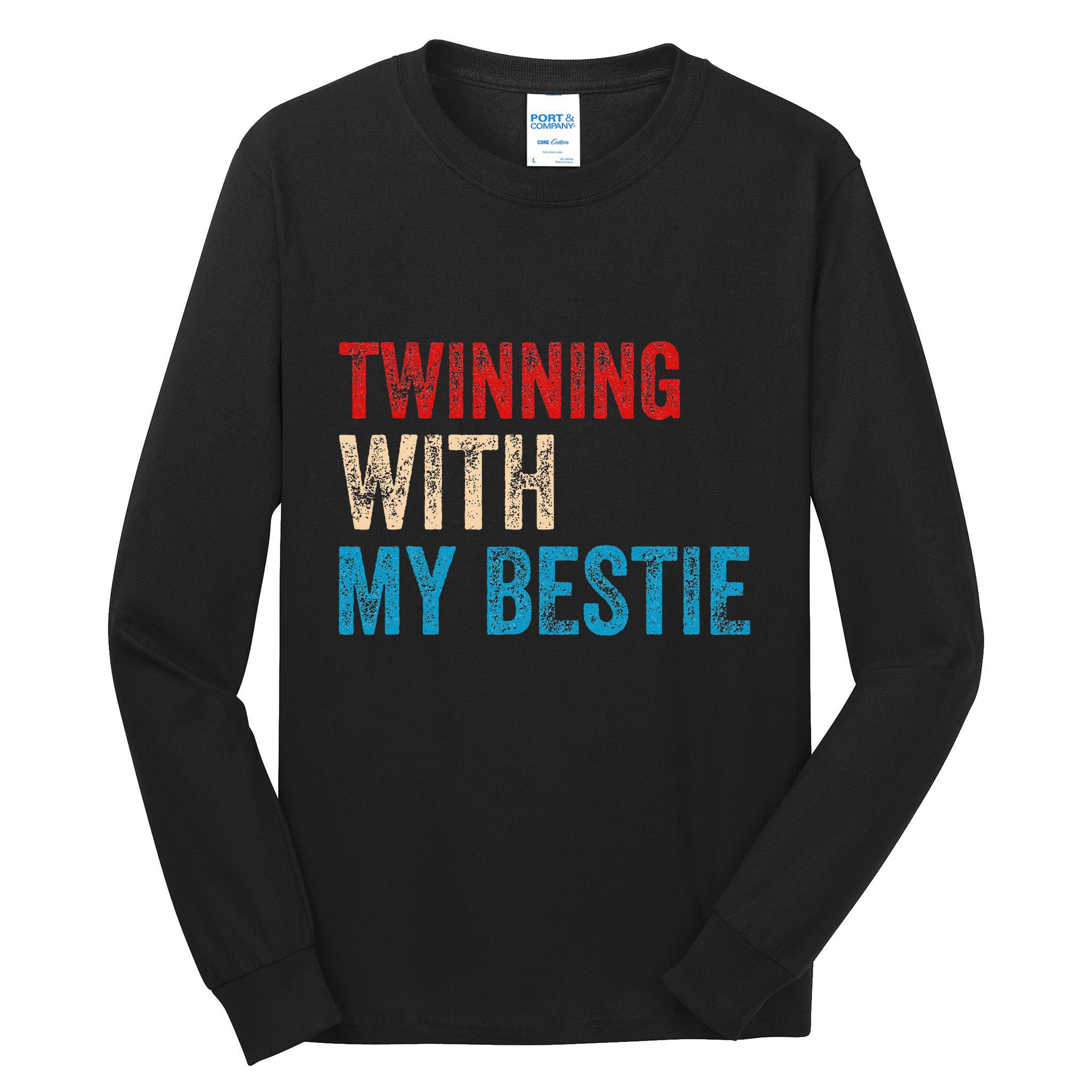 Twinning With My Bestie Boy Spirit Week Twin Day Tall Long Sleeve T-Shirt