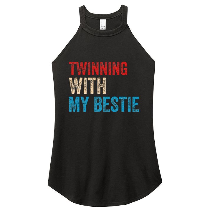 Twinning With My Bestie Boy Spirit Week Twin Day Women's Perfect Tri Rocker Tank