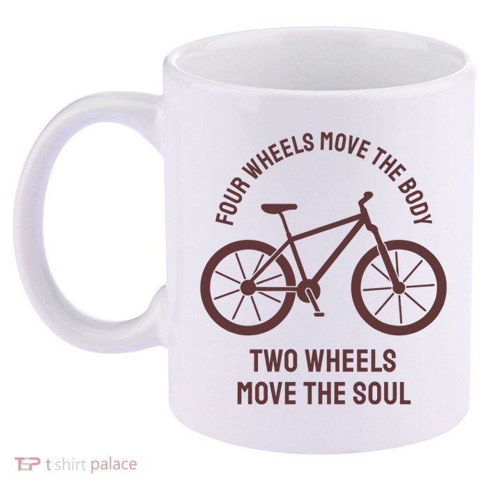 Two Wheels Move The Soul 11oz C Handle Ceramic Mug