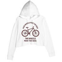 Two Wheels Move The Soul Crop Fleece Hoodie