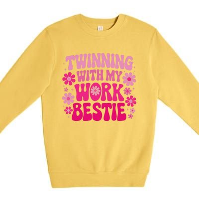 Twinning With My Work Bestie Friends Spirit Week Day Premium Crewneck Sweatshirt