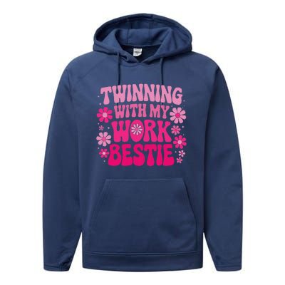 Twinning With My Work Bestie Friends Spirit Week Day Performance Fleece Hoodie