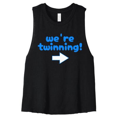 Twinning With My Bestie Spirit Week Twin Day Best Friend Women's Racerback Cropped Tank