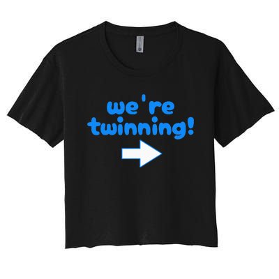 Twinning With My Bestie Spirit Week Twin Day Best Friend Women's Crop Top Tee