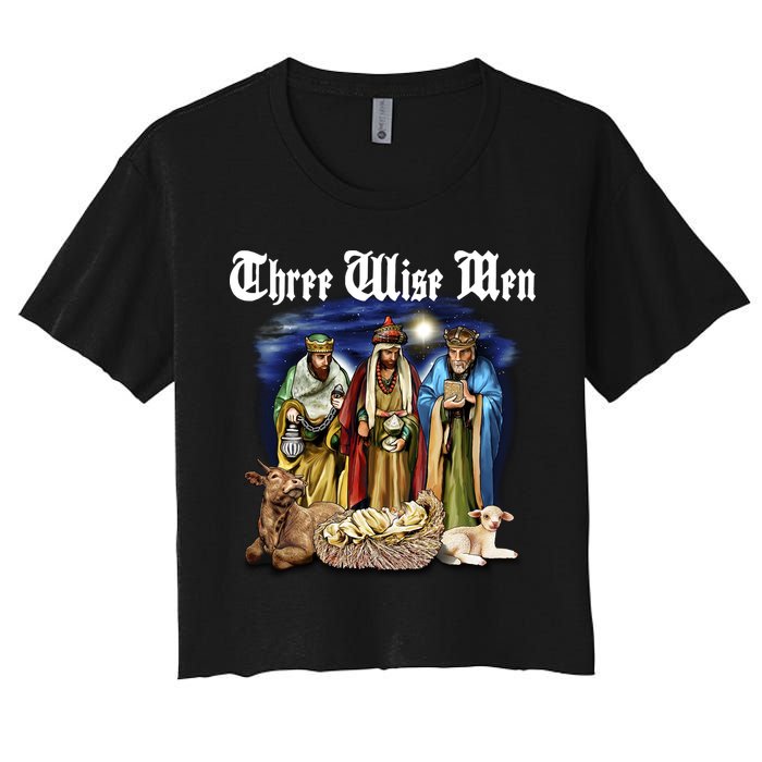 Three Wise Men Women's Crop Top Tee