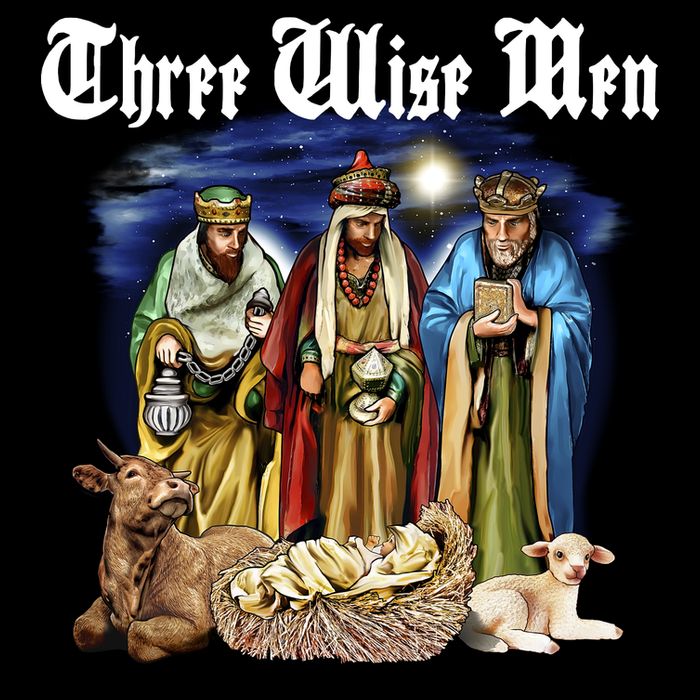 Three Wise Men Cropped Pullover Crew
