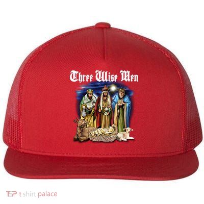 Three Wise Men Flat Bill Trucker Hat