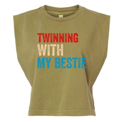 Twinning With My Bestie Spirit Week Best Friend Twin Day Garment-Dyed Women's Muscle Tee